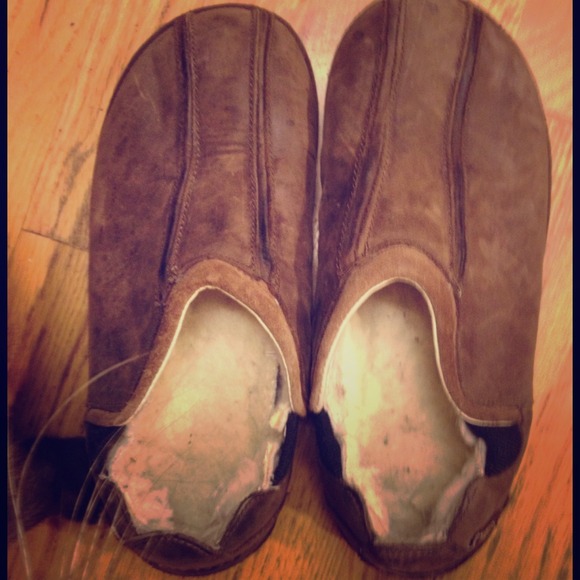 Emu leather slippers, wool lined, SO comfy!