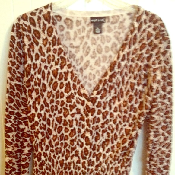 Cheetah Print Cardigan- XL