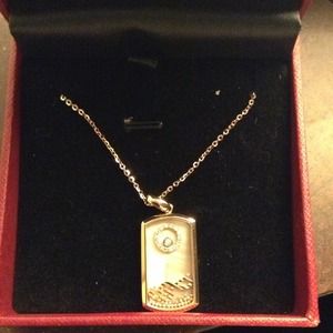 Gold 'Diamond Charm' necklace