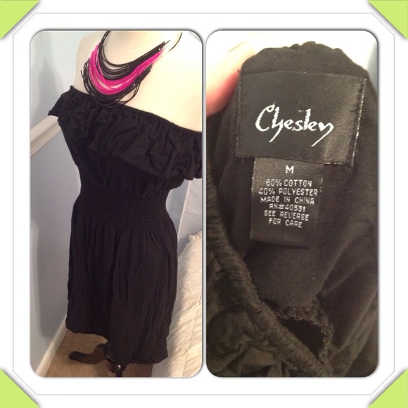 SOLD🎀New black bandeau jersey dress🎀 - Picture 2 of 2