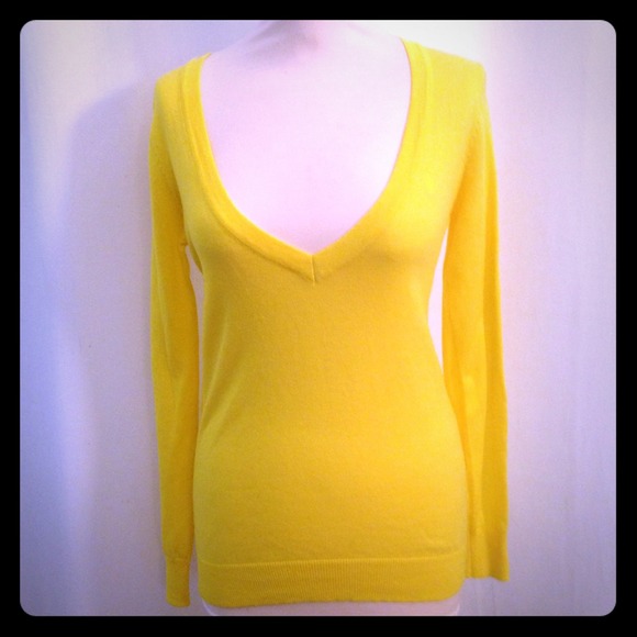 BUNDLED for @TITINE13 Lemon yellow V Neck sweater