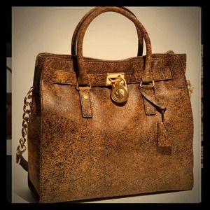 tanned leather Michael Korrs Hamilton bag