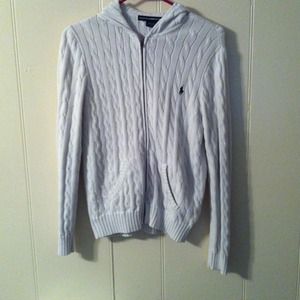 Reserved: Ralph Lauren white zip up hoodie