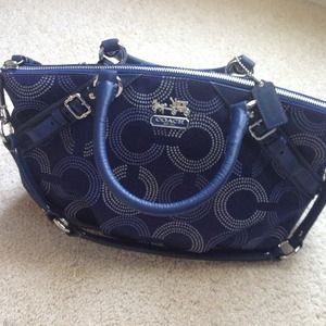 FINAL REDUCTION Coach Madison Dotted Op Art Purse