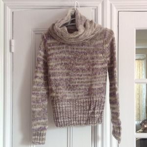 *SOLD* NWOT soft & warm purple & tan knit sweater!
