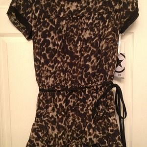 Converse ruffled( 3 layers @ bottom)leopard print