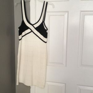 White & black dress