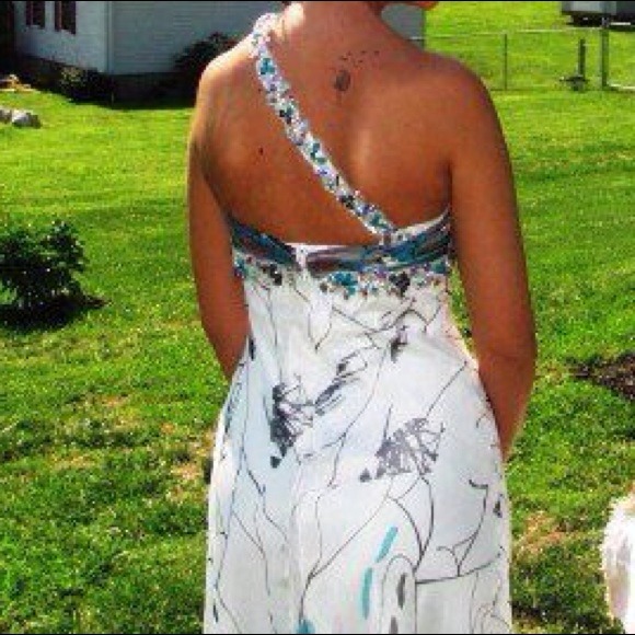 Animal printed prom dress