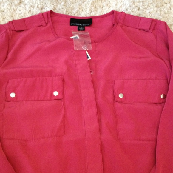 Cynthia Rowley pink blouse BNWT - Picture 2 of 3