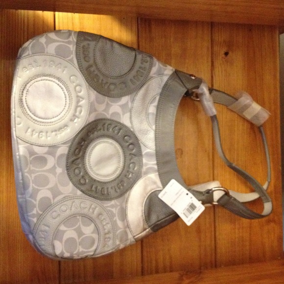 New Coach silver & grey handbag - Picture 3 of 4