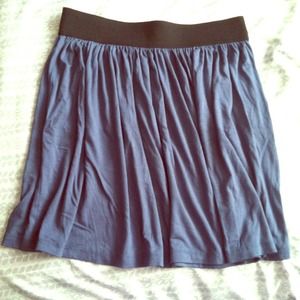 Light navy blue high or low waist skirt.