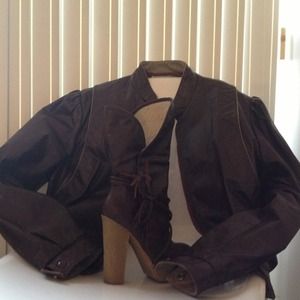 Northside leather waist jacket