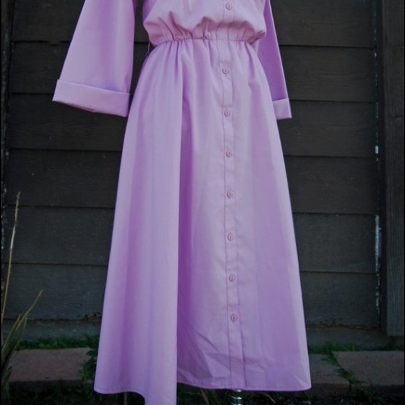 Vintage Lavender Secretary Dress - Picture 3 of 4
