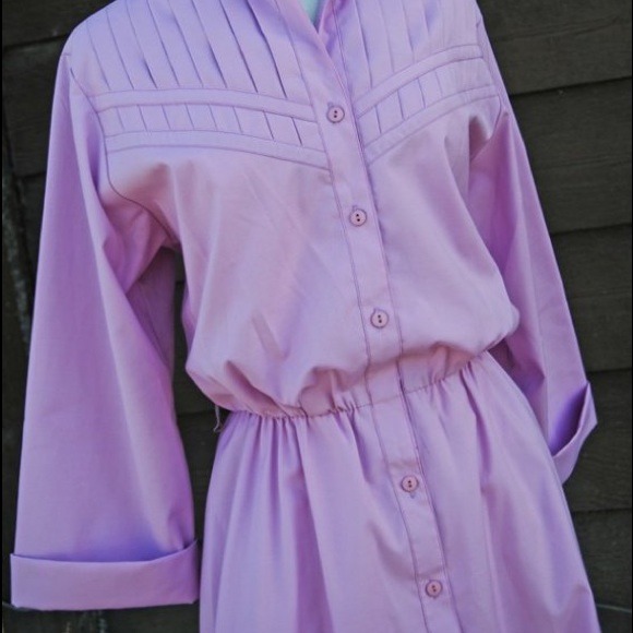 Vintage Lavender Secretary Dress - Picture 4 of 4