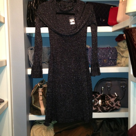 Max and Cleo by BCBG black/silver sweater dress