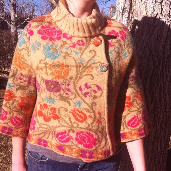 RESERVED! 3/4 Sleeve, Cape Sweater