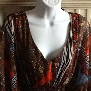  Sold  Tribal Print...kimono style dress