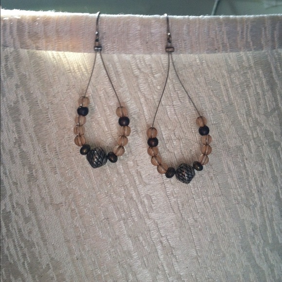Sold! Handmade wire hoop earrings