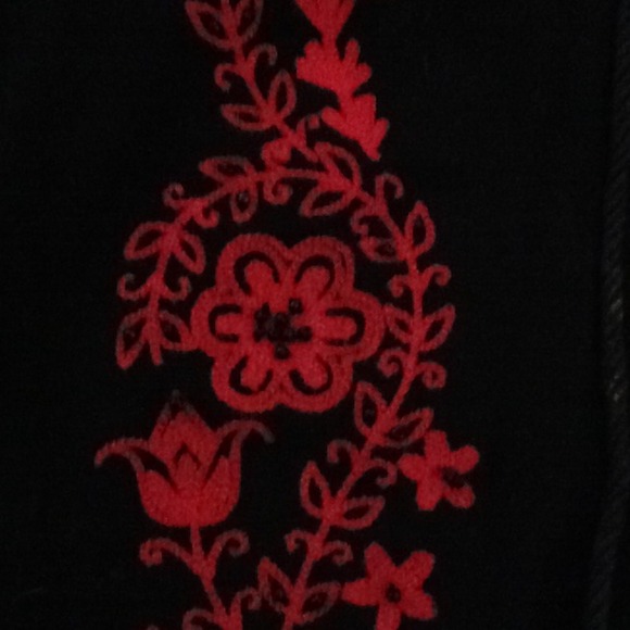 Beautiful black & red w/beading INC top - Picture 3 of 4