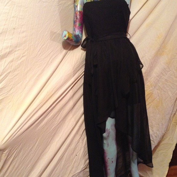 Black high-low dress