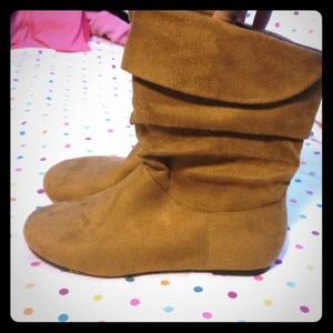 Suede tan booties! :)