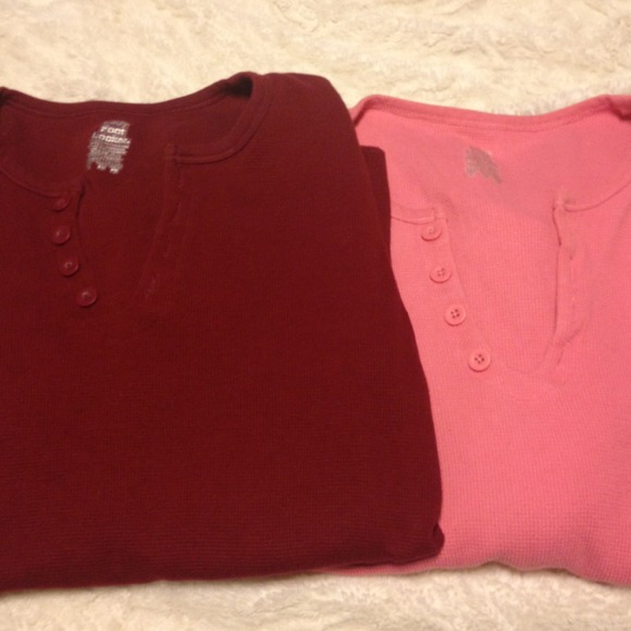 SOLD  Thermal tops with v-neck