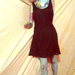 Black lace dress