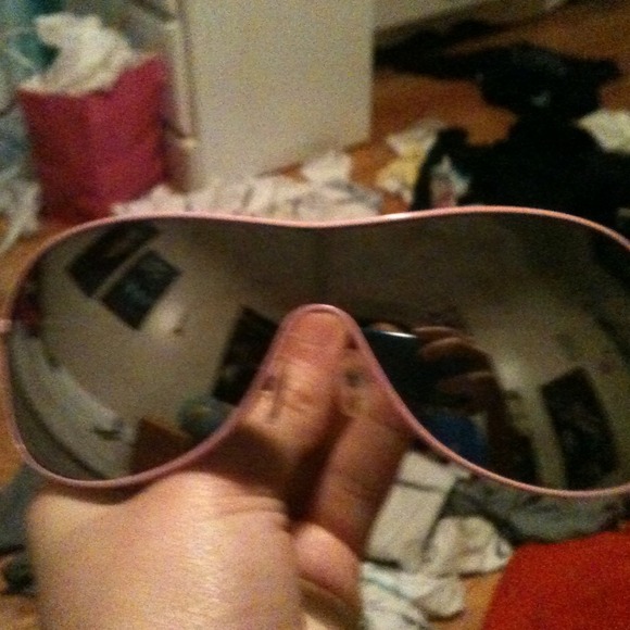 Pink mirror sun glasses
