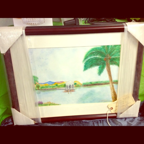 Exotic Getaway On A Crystal Island Water Painting