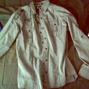 Buckle denim button up