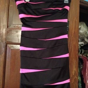 Black and pink dress