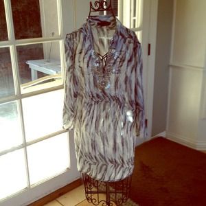 Sheer embellished cover up