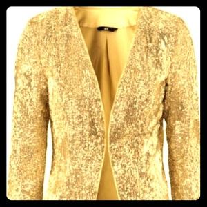 Gorgeous H&M Trend Collection Gold Sequence Blazer
