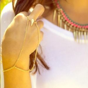 Gold spear slave bracelet