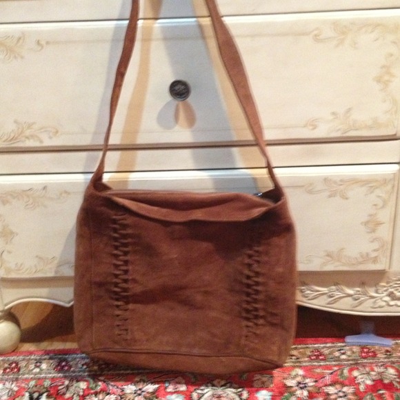 Via Spiga swede handbag