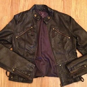 Faux leather jacket