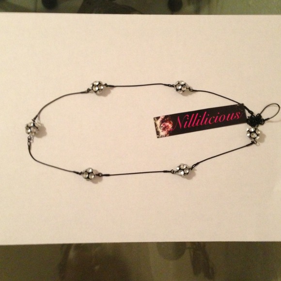 NILLILICIOUS RHINESTONE SHAMBALA NECKLACE - Picture 2 of 2