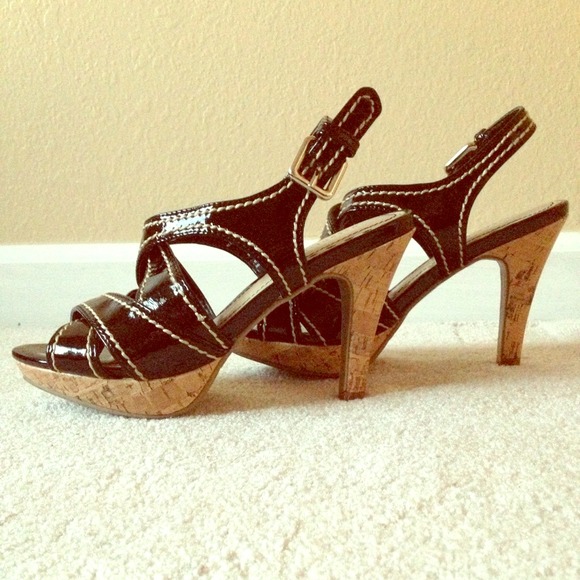 Metallic Black Heels