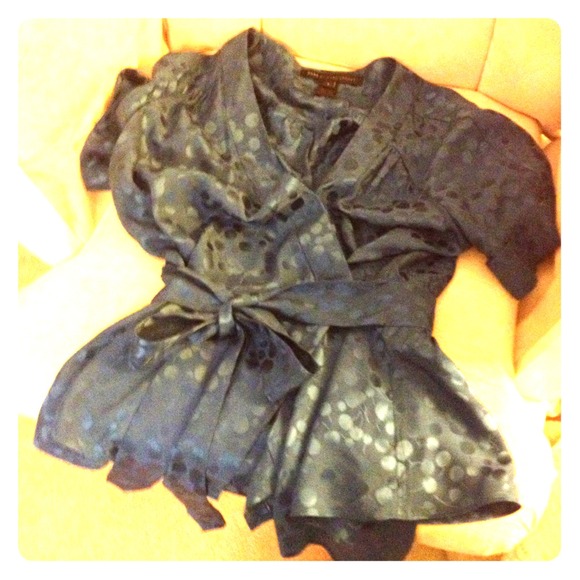 Marc Jacobs Cherry Pattern Wrap Blouse