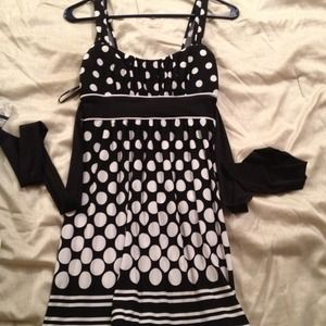 Black and white dress Polka dot