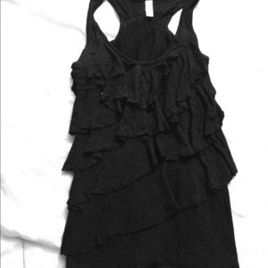 Black Ruffle Tank