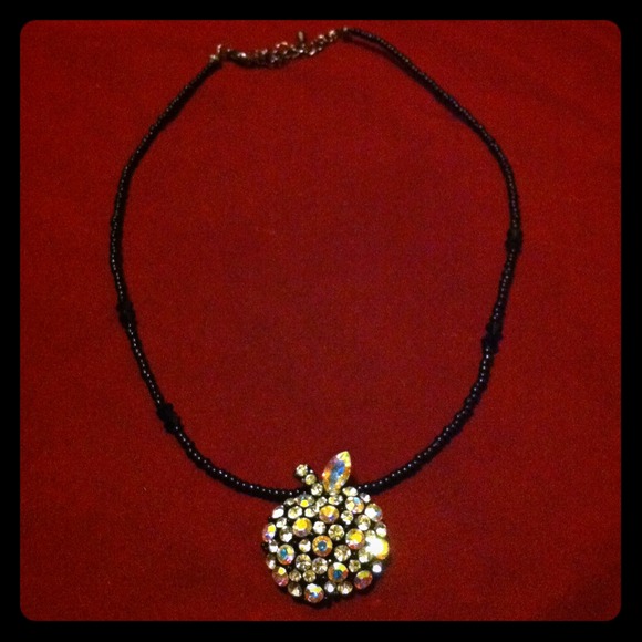 Black beaded necklace.