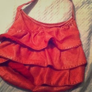 Pink ruffle roxy bag