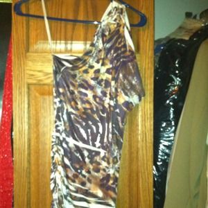 One shoulder short dress