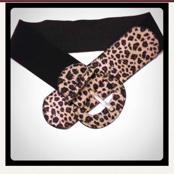 2 Leopard belts one tan one gray