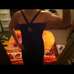 Unique all black long dress