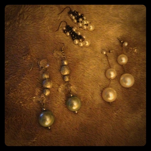Pearl earrings. All brand new. $15 for all 3