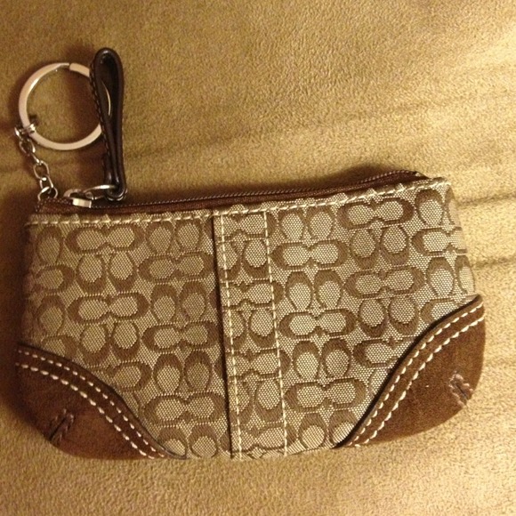 Coach signature coin purse