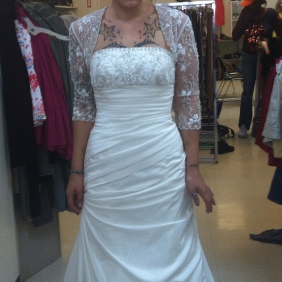 Vintage wedding dress with beaded jacket❤reduced❤