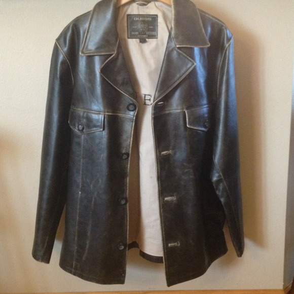 💥REDUCED💥Men's Guess Leather Jacket medium